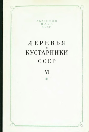 Деревья и кустарники СССР. Дикорастущие, культивируемые и перспективные для интродукции. VI (djvu)
