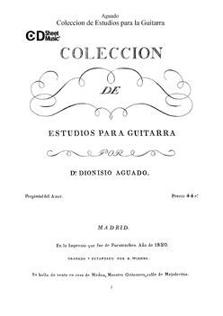 Сборник этюдов для гитары (pdf)