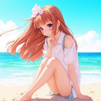 on the beach