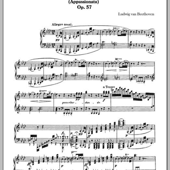 Piano Sonata No. 23, F Minor, Op. 57 «Appassionata»: III. Allegro ma non troppo – Presto