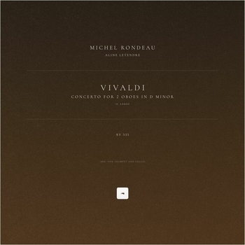 Concerto for 2 Oboes in D Minor, RV 535: II. Largo (Arr. for Trumpet and Organ)