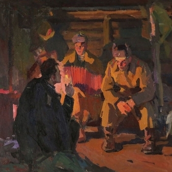 В землянке